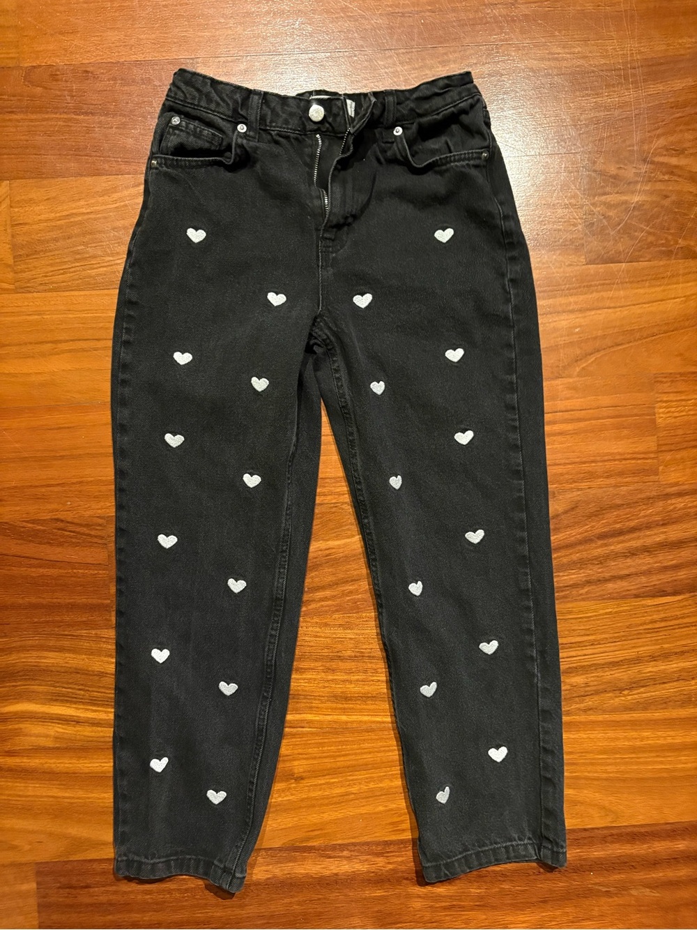 Black Heart Embroidered Women's Jeans